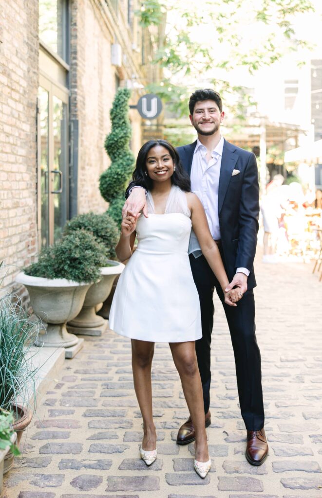 Gin Alley Engagement Session in Fulton Market, West Loop